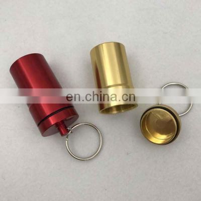 Metal Keychain Stainless Steel Coffee Tea Canister with Keyring