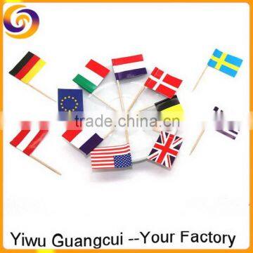 2016 new design party decoration bamboo toothpick flag