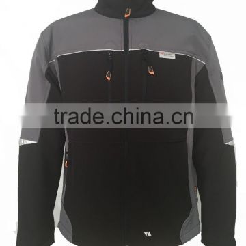 Mens Soft-shell two -tone Jacket with nylon zips