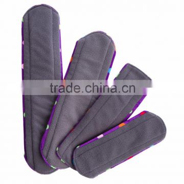 Antibacterial charcoal Bamboo reusable Mama Cloth Menstrual Pads