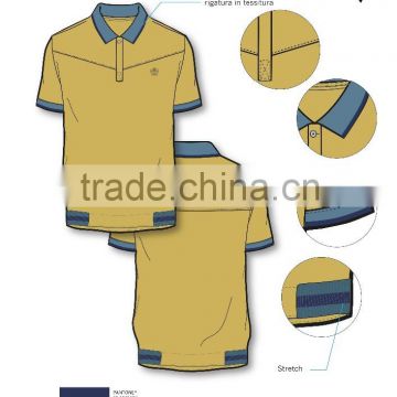 Italy design odm service men's polo shirt in yellow