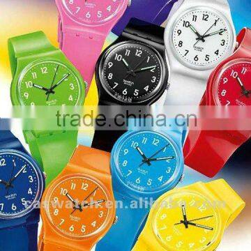 Sports Plastic watches kids with s----watching style and Japan movement.