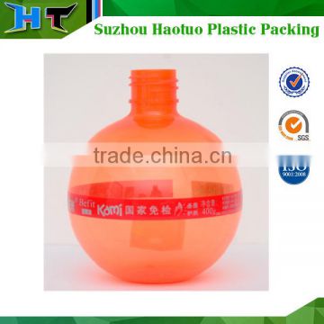 High quality PET ball shaped bottle 400ml with colorful color