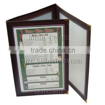 PVC menu holder ,folding menu holder