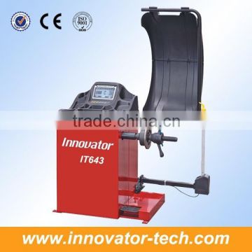Automatic wheel balancing weight machine for tire balance with width guage LCD monitor CE approve model IT643