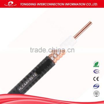 Low attenuation rf feeder leaky corrugated coaxial cable, coaxial cable price