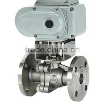 2 way electric actuator ball valve 2 inches stainless steel RF150 flange ends 220v