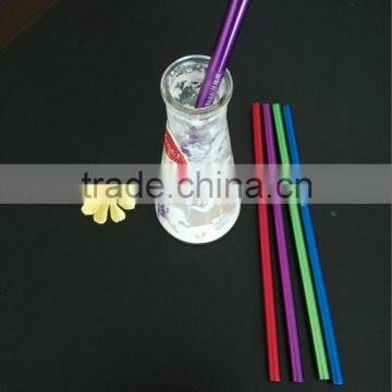 Wholesale drinking straw / colorful aluminum straw