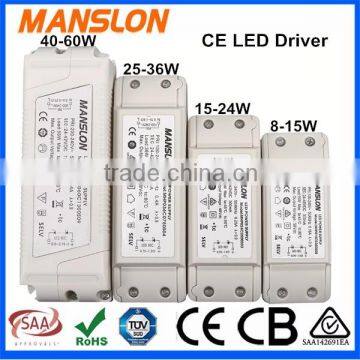 CE approval 32V 35V plug-in LED driver 1-60W constant current LED switching power supply