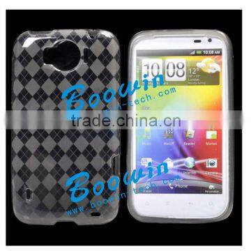 grey Soft TPU Gel Crystal Jelly Case Cover for htc sensation xl 21