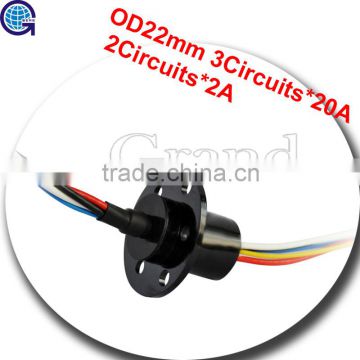 OD 22mm 5 conductors electrical contacts slip ring rotary joint slip ring