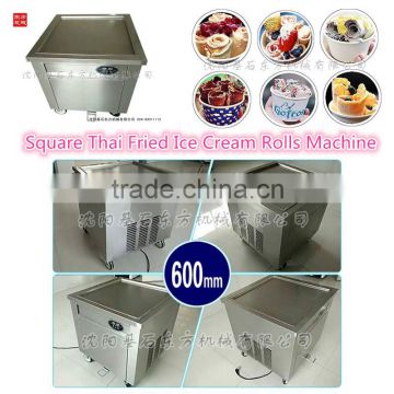 1DA1 Special Big Square Pot 600*600mm Thai Fried ice cream Roll Machine for sale