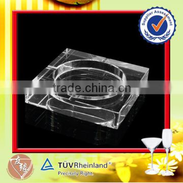 Square Clear Glass Commercial Ashtray