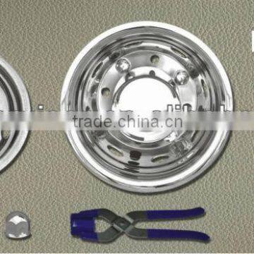 19.5'UNIVERSAL STAINLESS STEEL WHEEL COVER, WHEEL SIMULATOR