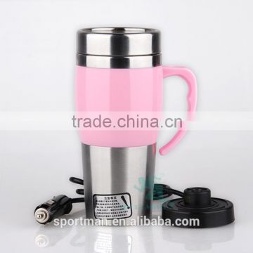 Luxury China innovitive electric car heated mug 12v insulated stainless steel coffee warmer cup China manufacturer mug