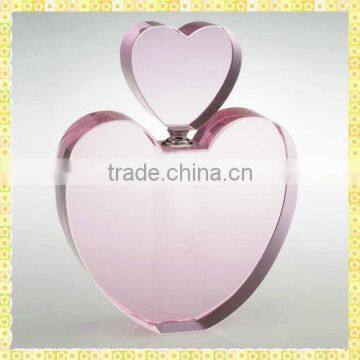 Wholesale Fancy Pink Glass Heart Perfume Bottles For Party Keepsake