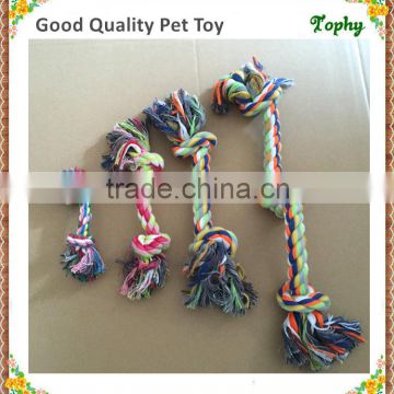 Long chewing cotton rope dog toy of durality