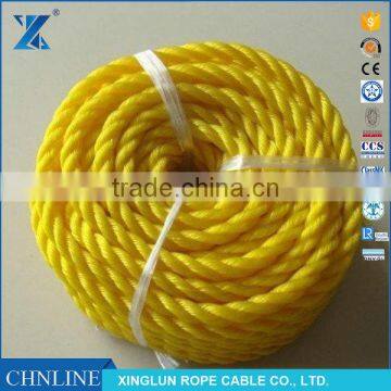 3 strands twisted polypropylene rope