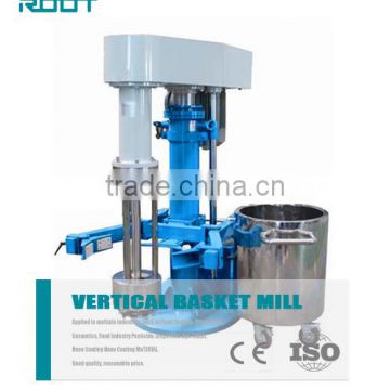 Hydraulic lifting basket mill for printing ink with scissor clamp