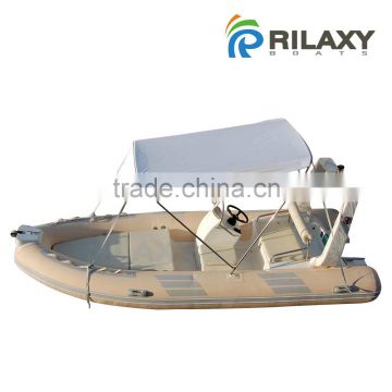 Rialxy 4.8m 16ft PVC or Hypalon Fabric Semi-rigid Inflatable Boat