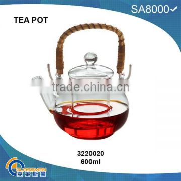 TP020(500ML),heat resistant glass teapot