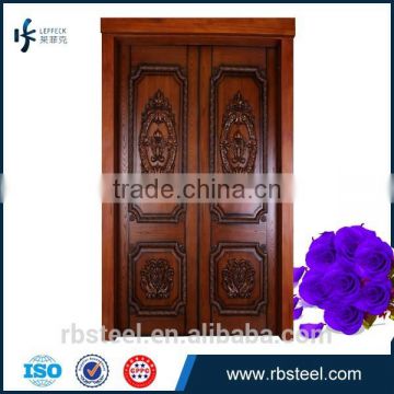 China oak swing double door exterior house doors