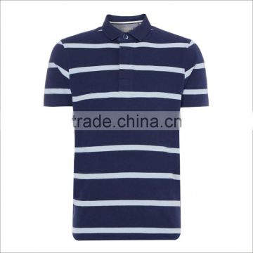 Top Quality OEM Apparel Fashion Cheap Price 100 Organic Cotton Custom Striped Mens Polo T shirt