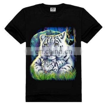 Tiger print round neck t shirt,custom t-shirt printing