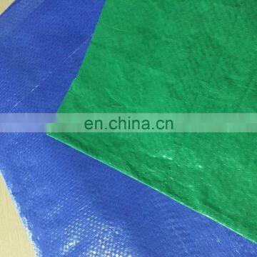 Excellent tear 3.5m x 5.5m green silver waterproof industrial textile fabric pe tarpaulin