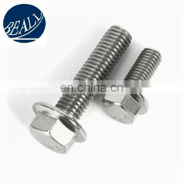 factory supplier din6921 304 stainless steel hex head flange bolt