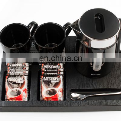 double wall stainless steel electric water kettle with tray welcome tray set I-H1262