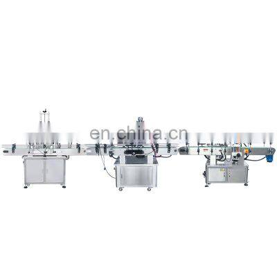 Automatic Produce line Oil Milk Water Liquid Filling Capping Labeling Machine