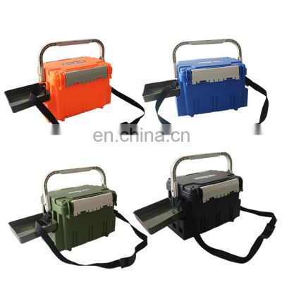 Wholesale stock Portable Multifunctional Waterproof  Cheap fishing storage seat box  fishing lure hook bait tool  boxs