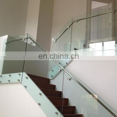 Stainless steel handrail glass balustrade