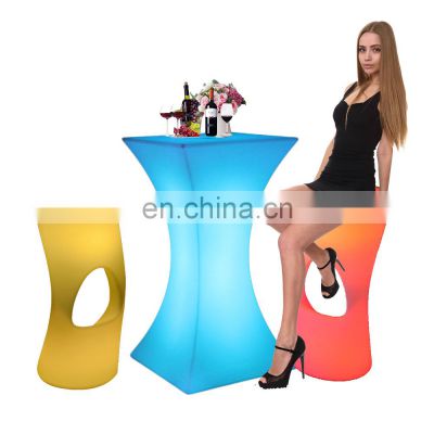 taburete /Cheap modern waterproof tables and chairs for events, changing color light led led bar furniture