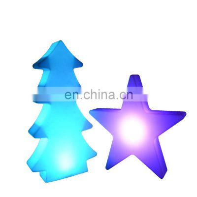 atmosphere led outdoor decoration light wireless cordless decoration Christmas holiday light Customized LED star trees