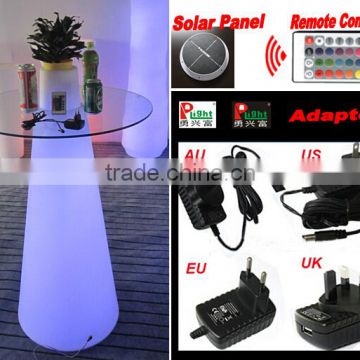 New PE Plastic Bar Table with Solar LED lights & remote control YXF-50120S