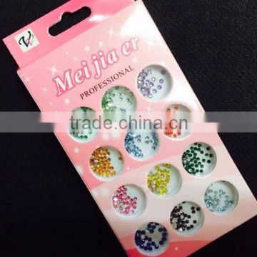Top Quality Nail art Crsytal 12 colors Resin rhinestones 3D Nail Art decoration Germs wholesale jewelry