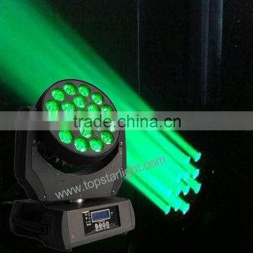 Customized 19pcs RGBW 4in1 LED Zoom Moving Head stage lighting