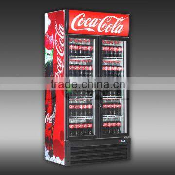 200 - 1600 LITERS DOUBLES GLASS DOORS COMMERCIAL DISPLAY VISI COOLER