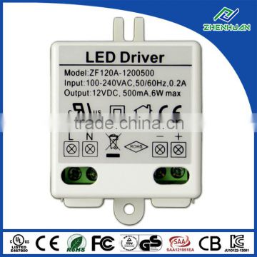 Constant voltage 12V 6W led driver 12V 0.5A power supply for led
