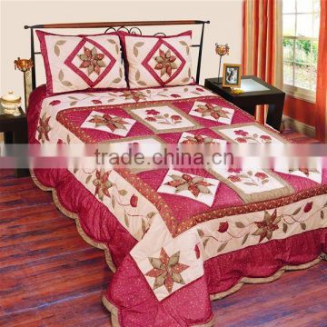 suede patchwork bedding set