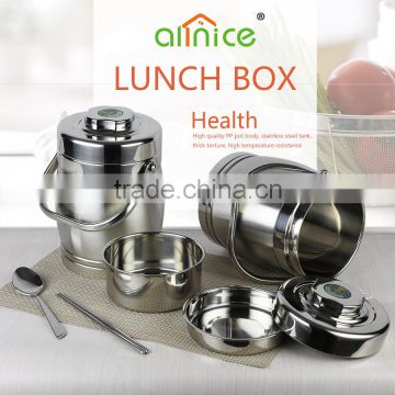 Drum design large capacity 2.8L protable keep food warmer stainless steel lunch bento box
