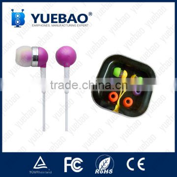 square plastic box with logo printing promotion earphone
