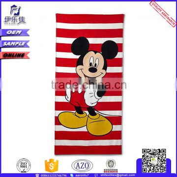 high quality super absorbent promotional microfiber printed beach towel