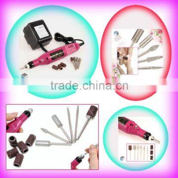 Pen Shape electrical Nail manicure polishing machine drill+ 6 Bit