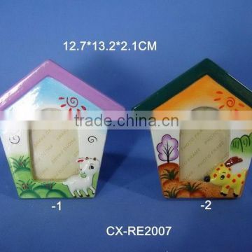 Dolomite Hand painting house shape picture frame
