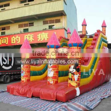 2015 Hot Selling Funny Inflatable Slide,8.5m length inflatable mickey slide for kids