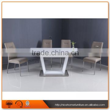 Hot Sell Extension High Gloss Dining Table Chairs