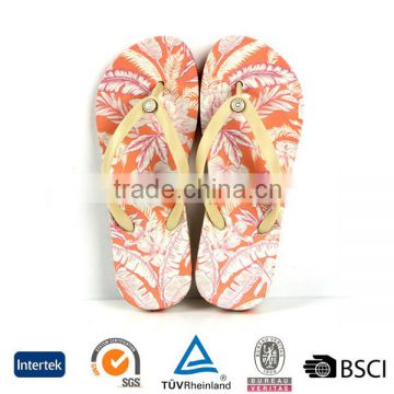 2016 latest design plastic sole beautiful pattern printed women sandal beaches